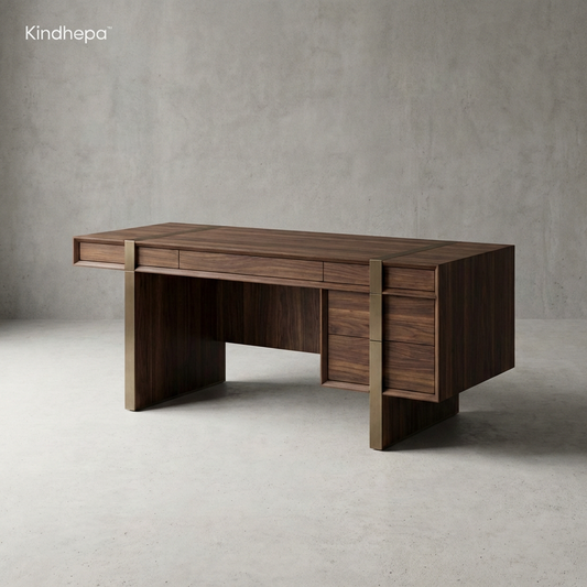 Kindhepa™ Monarch Walnut Executive Desk
