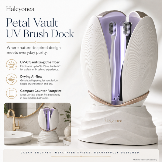 Halcyonea™ Petal Vault UV Brush Dock
